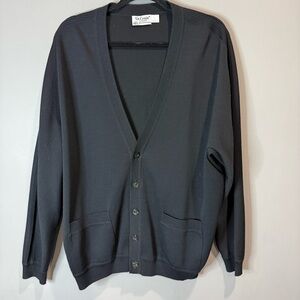 St. Croix Men’s Size Large Black Wool Cardigan
